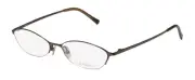 NEW VERA WANG V101 GLASSES HALF-RIM WOMENS BR CAT EYE BROWN TITANIUM 48-17-130