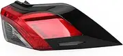 Artudatech Right Side Tail Light Tail Light 2019-2021 Lighting ABS Plastic Red and Clear Lens Direct Replacement 81550-0R090 Outer Rear Taillight Fits for Toyota RAV4