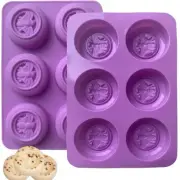 2Pcs Bee Silicone Molds Round Honeybee Silicone Mold for Making Homemade Soap