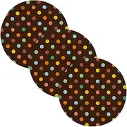 3 Pcs Extra Large Trivet Mat for Hot Pots and Pans 15in Cotton Thread Weave Dish Holder for Crock Pot Kitchen Pot Protector Colorful Polka