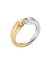 Georg Jensen Reflect Two-Tone Small Link Ring