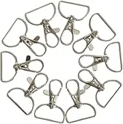 Gadpiparty 24Pcs Lobster Claw Clasps with D Ring Keychain for Crafts Swivel Hooks for Handmade Dog Collars Luggage Straps and Backpack Accessories