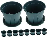 PHENOFICE 10 Sets Breathable Plastic Orchid Pots for Garden Planting Root Control Flowerpots with Holder for Succulents Chinese and More Durable and Practical Gardening