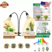 300W Full Spectrum LED Grow Light with Dual Gooseneck & Lifetime Replacement