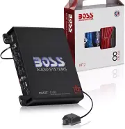 R1100MK Car Amplifier and 8 Gauge Wiring Kit - 1100 Watts Max Power, 2-4 Ohm Sta