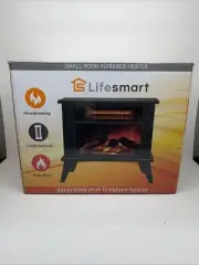 Lifesmart Electric Fireplace Heater Infrared Decorative 1000w 4700BTU