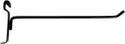 10" Wire Grid Hooks Hook Peg Gridwall 100 Black 6mm Tubing 3" OC Display Slat
