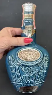 Chivas Brothers Royal Salute 21 Scotch Whiskey Spode Blue Sealed Empty RARE