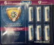 Oral-B Refill Toothbrush Heads Cross Action - 6 pack BRAND NEW