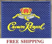 CROWN ROYAL CANADIAN WHISKY BAR SPILL MAT RUBBER COASTER NEW Approx. 12"x9.5"