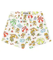 [Moschino Kids] Moschino Kids Baby printed swim trunks M 36 white