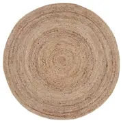 [James Lane] Braided Round Jute Rug - Natural