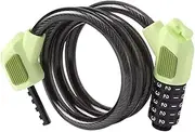 QSTDGVPW Bicycle Combination Lock with Cable for Versatile Use and Security, Green