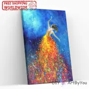 Paint By Numbers Kit Lady Dance Abstract Art Painting Framed Kids Canvas Acrylic