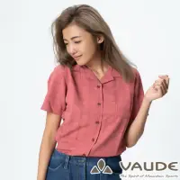 在飛比找momo購物網優惠-【VAUDE】女短袖格紋襯衫(VA-06053紫格/吸溼排汗