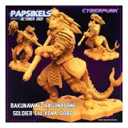Dragonborn Chi Kena - Resin Miniature | Sci fi | Cyberpunk Mini | Papsikel