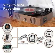 Vinyl Turntable Record Player with Built-in Bluetooth Receiver Stereo 2 Speakers