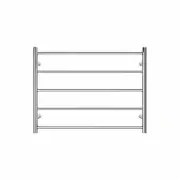 Forme Dakota 5 Bar Round Heated Towel Rail