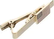 [ROMISBABA] American Flag Tie Bar Clip for Men Patriotic Tie Clip Set for Wedding Business