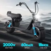 2000W Off-Road Electric Scooter 18.5" Tires 60KM/H 50KM Range Adult Outdoor