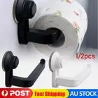 1/2PC Suction Cup Wall Mounted Toilet Paper Tissue Roll Holder Towel Storage AUS