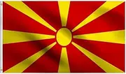 Premium Large North Macedonian Flag Heavy Duty Outdoor 90 x150cm North Macedonia