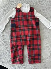 NEW Mud Pie Plaid Jumper & Turtleneck-sixe 3-6 months