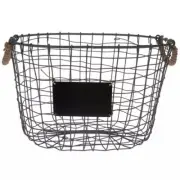 Wire Baskets Oval Rope Handles With Chalkboard Hobby Lobby