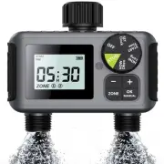 Water Timer for Garden Hose, 2 Zone Smart Sprinkler Timer with Rain Delay,Dua...