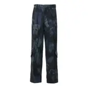 [Dries Van Noten] Overdyed Printed Cotton Drill Pants