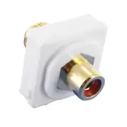 Digitek Red RCA - F-Type Plug Connector suits White Clipsal Wall Plate Wallplate