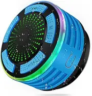 [BassPal] Shower Speaker, IPX7 Waterproof Bluetooth Speaker, Shower Radio with Suction Cup, Built-in Mic, Teen Boys Gift Ideas for Bathroom, Pool, Travel, Beach