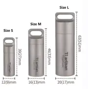 EDC Pure Titanium Pill Holder Waterproof Pill Container Case Box Organizer Gift