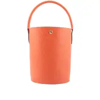 在飛比找環球Online優惠-【LONGCHAMP】EPURE 牛皮釦式手提水桶包(橘色)