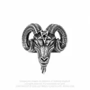 ALCHEMY GOTHIC - BAPHOMET RING - PAGAN PENTAGRAM GOAT HEAD