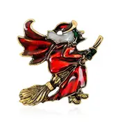 4 Pcs Fashion Funny Halloween Mop Witch Brooches High-end Breastpin for Women