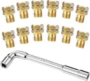 GRLP4 LP Gas Conversion Kit - 12 PCS Brass Propane Orifices Fit for Frigidaire, Kenmore, Electrolux Range Cooktop Stove, Gas to Propane Conversion Kit, Replaces AP5608114, 318565427, 2319698