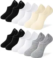 [Gendewiner] Cotton Trainer Socks for Womens and Mens No Show Ankle Low Cut Short Non Slip Liner Athletic Casual Invisible Multipack Socks