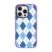 iPhone 16 Pro Impact Case MagSafe Compatible ARGYLE BLUE