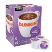Lot NIB 22 Kcup Dunkin Hot Cocoa Milk Chocolate Brew Pod Mother Spring Free Ship