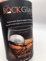 Scotch/Whiskey/ LIQUOR Rock GLASS w/ICE BALL MOLD- Ice ball ON THE ROCKS