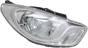 Headlight Right side headlamp passenger side headlight assembly projector front light car lamp car light compatible with Hyundai i10 2010 2011 2012 2013 VP2134P