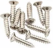 Musiclily Ultra 2.5x12mm Stainless Steel Countersunk Screws for Guitar Parts Wood Mounting, Nickel (Set of 10)