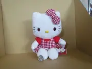 Hello Kitty Plush Red Gingham Dress & Bow 2007, NEW