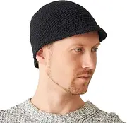 [CHARM] Mens Kufi Beanie Hat - Billed Skull Cap Cotton Chemo Hat Sensitive Skin
