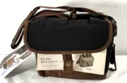 Legacy 6 Pack Bottle Caddy Beer Picnic Waxed Canvas Bag Black Brown Travel NEW