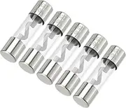 X AUTOHAUX 5 Pcs 10x38mm 0.39x1.50 Inch 40A Universal AGU Glass Fuse - Car Fuse Tube Power Safety Protect Glass Tube - Metal Silver Tone