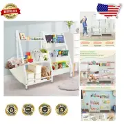Compact 3-Tier Book Shelf with Anti-Slip Feet for Kids' Rooms and Nurseries