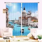 Aquatic Architecture 3D Blockout Photo Print Curtain Fabric Curtains Window
