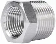 1/8" 1/4" 3/8" 1/2" 3/4" 1" BSP NPT Male to Female 304 Stainless Steel High Pressure Bushing Reducing Pipe Fitting Connector(BSP1 to BSP3I8)